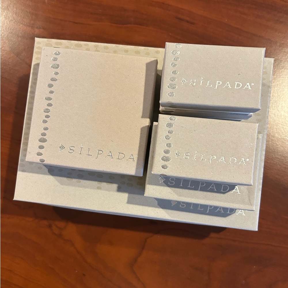 Silpada Set of 7 Jewelry Box Boxes Lot Necklace Bracelet Earring Ring